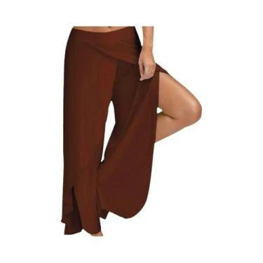 Imagem de Calças De Perna Larga plus Size Para Mulheres, Soltas, Com Cintura Elá