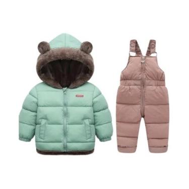 Imagem de Conjunto De Roupas De Inverno Para Meninos E Meninas, Casaco De Lã De 