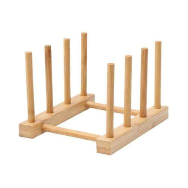 Imagem de Escorredor De Louça De Madeira Para Cozinha, Organizador De Armazename