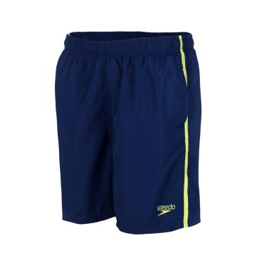 Imagem de Bermuda Masculina, Speedo, Basic Tape, Microfibra com faixa Lateral Contrastante e Sunga Interna, tamanho GG - Azul/Amarelo