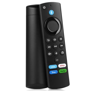 Imagem de Substituição de controle remoto compatível com Fire Insignia TV Remote Stick Lite/Stick 4K e Smart TV 3ª geração/cubo de TV (2ª geração/1ª geração/3ª geração)/TV Stick (2ª geração/3ª geração) com
