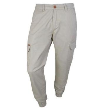 Imagem de Calça Sarja Masculina Freesurf Cargo Slim Cáqui - 1108-Masculino