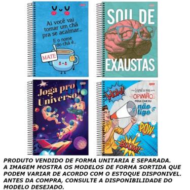Imagem de Caderno espiral 80f 1x1 insano sortido - jandaia
