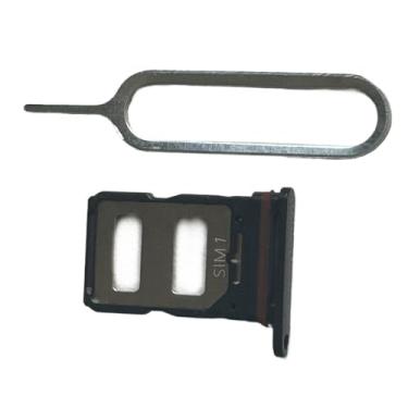 Imagem de zhxchzhi Suporte de bandeja de cartão SIM duplo OEM + pino compatível com Tecno Camon 30S CL5 peças pretas