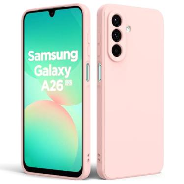 Imagem de Capa de telefone de cor sólida para Samsung Galaxy A56 5G, capa ultrafina de TPU à prova de choque, capa de telefone macia resistente a quedas, rosa