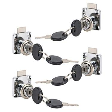 Imagem de Trava de Gaveta Mesa Escritório Cofre Caixa Letras Jóias Conjunto Acessórios Chave Liga Zinco -Inoxidável -Resistente à Corrosão Cobre Puro Hardware p