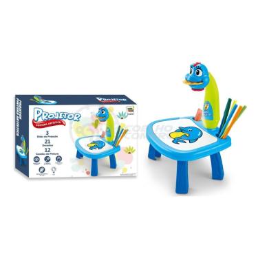 Imagem de Projetor Para Desenho Infantil Mesa Pintura De Projeção Magica Brinquedos Aprendizagem Galinha Azul
