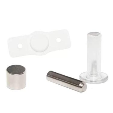 Imagem de Trava Prendedor Porta Invisível Pino Magnético Automático - Hafele 938