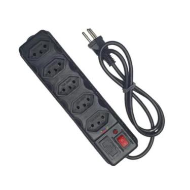 Imagem de Extensão Elétrica 5 Tomada Filtro Linha Bivolt c/ Fusivel de Proteção 