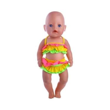 Imagem de Roupa De Banho Para Boneca De 43CM, Conjunto Fofo De Praia Para Acessó