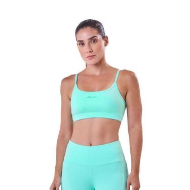 Imagem de Top Authen Essential Run Trot Ajustavel Reto Verde Menta-Feminino