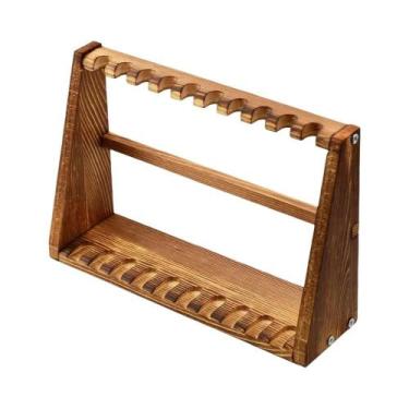 Imagem de Suporte De Chão Para Espada Demoníaca De Madeira, Expositor De Katana 