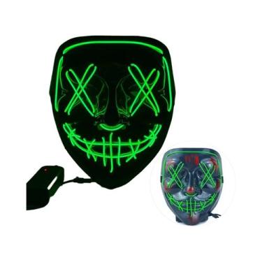 Imagem de Máscara De Halloween Assustadora Com LED Que Brilha No Escuro, Fantasi