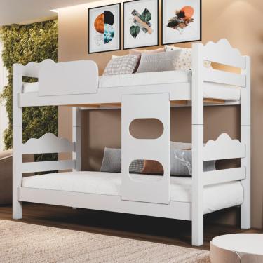 Imagem de Beliche 100% Mdf Reforçada Vira Duas Camas Reforçada