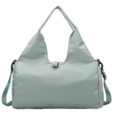 Imagem de Bolsa de ginástica, bolsa de treino para mulheres | Bolsa casual com design de bolsos secos e molhados - Bolsa de ombro leve com compartimento para sapatos e suporte para tapete de ioga para mulheres