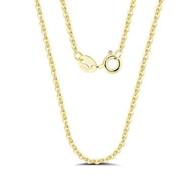 Imagem de Colar De Corrente De Cabo De 1,0mm Em Ouro 14K E Prata Esterlina 925 P