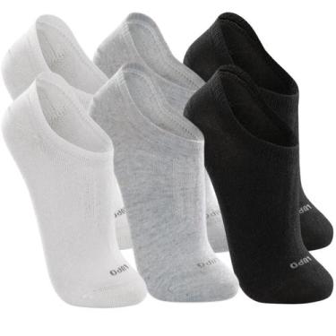 Imagem de Kit 3 Pares Meia Soquete Adulto Lupo Sport, 03270, Branco, Cinza, Pret