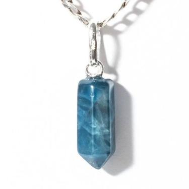 Imagem de Colar Micro Pontinha Pedra Apatita Azul Montagem Prata 950 - Cristaisd