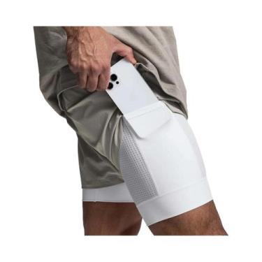 Imagem de Shorts Masculinos 2 Em 1 De Secagem Rápida E Respirável Para Academia,