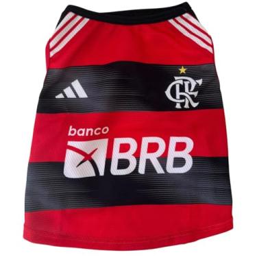 Imagem de Roupa Pet Cachorro Gato Time de Futebol Estampa FLA006 (G, Personalizada)