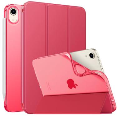 Imagem de MoKo Capa para iPad mini 7 (A17 Pro) 2024, iPad mini 6ª geração 2021 (21.1 cm), iPad mini 6, capa traseira fosca translúcida de TPU macio para iPad mini 7th, magenta