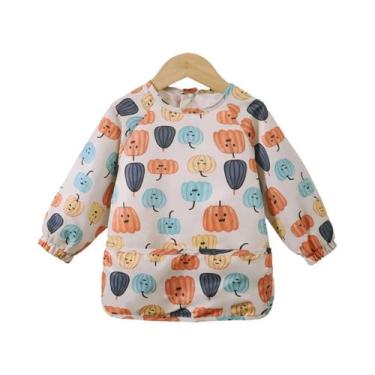 Imagem de Babador Super Macio E Impermeável Para Bebês, Com Mangas Longas E Vest