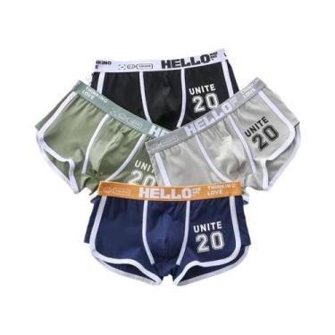 Imagem de Shorts Boxer De Algodão Masculinos Pacote Com 1/3/4 Peças Lingerie Sex