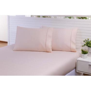 Imagem de Lençol King 3 Peças C/Elástico Percal 100% Algodão 200 Fios - Mtr Enxo