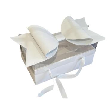 Imagem de predolo Caixa de presente transparente com tampa para o Dia dos Namorados, ideal para arranjos de flores e chocolates, perfeita para o Dia Mães e para, Branco