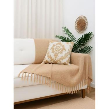 Imagem de Manta Para Sofá Luxo Gigante 2,10 x 1,20 m Tipo Capa De Sofá Protetora(Caramelo)
