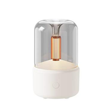 Imagem de Difusor de Estilo Luz Velas 120mL Umidificador Névoa Fresca Silencioso com Noturna Branca Quente Óleo Essencial para Mesa Trabalho Lar Escritório Quar