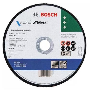 Imagem de Disco Corte Inox Std180x16mm Bosch