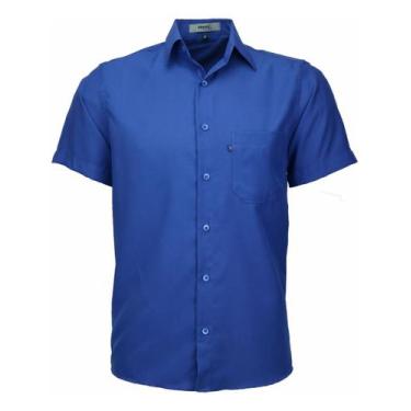 Imagem de Camisa Manga Curta Microleve Amil Com Bolso Não Amassa 440, Royal, 5