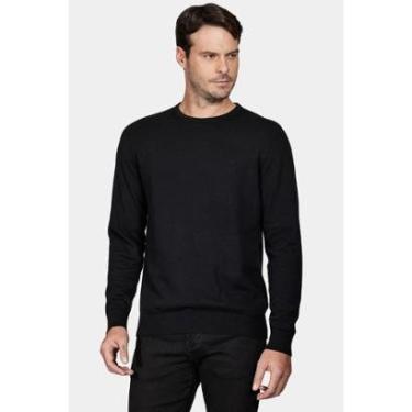 Imagem de Tricot Aramis Manga Longa Gola Careca Preto-Masculino