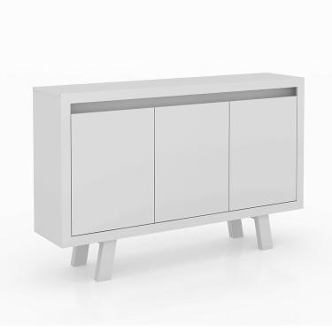 Imagem de Balcão 3 Portas para Escritório Home Office ME4120 MDP Branco - Gran Belo