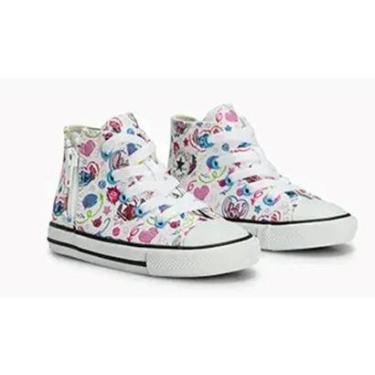 Imagem de Tênis Converse x Disney Stitch Chuck Taylor All Star Side Zip Criança Cano Alto Branco 2 ORIGINAL-Unissex