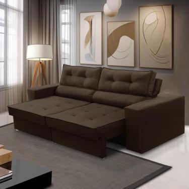 Imagem de Sofá Retrátil e Reclinável 2 lugares 1,50m com Molas Milena Suede Rove