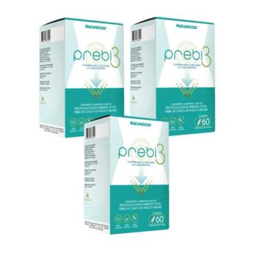 Imagem de 3x Prebi 3 Fibras - Natunéctar- 60 cápsulas - natunÉctar (17254), Sem 