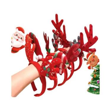 Imagem de Conjunto De 5 Faixas De Cabelo Com Design De Chifres De Rena Para Meni