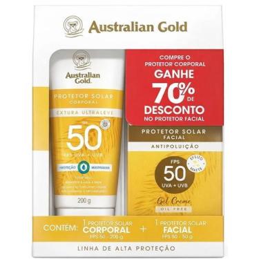 Imagem de Kit Australian Gold (Protetor Facial FPS 50 50g + Protetor Corporal FP