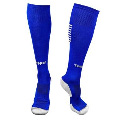 Imagem de Meião Topper Boleiro Futebol Azul 39-44 Conforto