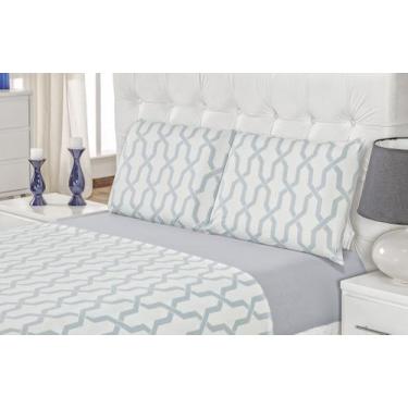 Imagem de Jogo de cama quality solteiro 03 peças - 100% algodão malha penteada -