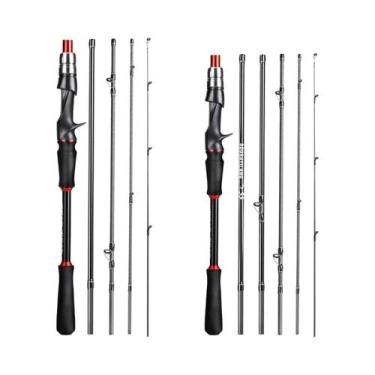 Imagem de Vara De Pesca Portátil De Carbono 1.8m/2.1m Para Iscas Artificiais E S