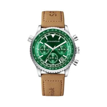 Imagem de Relógio De Pulso Masculino Com Pulseira De Couro, Relógio De Quartzo, 