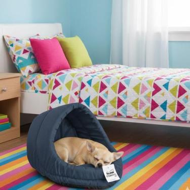 Imagem de Cama Suede Iglu Luxo Caes Gato Lavavel Casinha Azul Oferta - - Maxximo