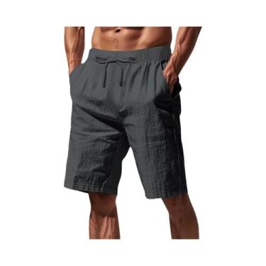 Imagem de Shorts De Verão Respiráveis Para Homens 3XL, Calças De Praia Hawaii, C