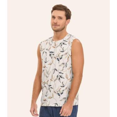 Imagem de Regata em Meia Malha Masculina Diametro Bege, GG, Bege