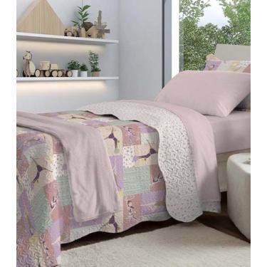 Imagem de Jogo De Colcha Evolution Infantil Solteiro Camesa Rosa, UN, Rosa