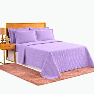 Imagem de Colcha Cocha Cobre Leito Jogo Roupa Cama Casal Padrao 3 Pçs Matelado B