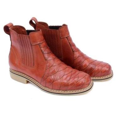 Imagem de Botina Country Cla-Clê Masculina Couro Escamada Confortável-Masculino